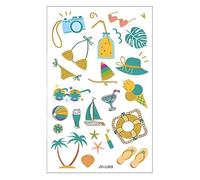 UV Detection Stickers, Color Changing Sun Protection Reminder Patch, 4.72x2.99x0.01 Inches Wearable Outdoor Indicator for Trips, Fishing, Training, Camping, Hiking, Picnics, Sports, Beach, Garden Work