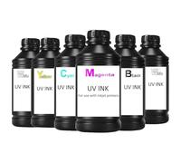 UV Encre pour UV A3 A4 Imprimante, CMYKWV, Chaque Bouteille de 500ml, 6 Bouteilles au Total