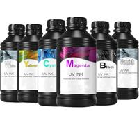 UV Encre pour UV A3/A4 Imprimante, CMYKWV, Chaque Bouteille de 500ml, 6 Bouteilles au Total