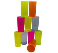 UV FLOOR - 10 verres Long Drink Fluo Long Drink - 29cl -Gobelet Réutilisable pour Fête et Soirée Fluo - Plastique Rigide