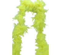 UV FLOOR - Boa En Plumes Fluo - Qualité Premium - Accessoire Fluorescent - Fête - Déguisement - 1m80 - Jaune Fluo (Lot de 2)