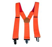 UV FLOOR - Bretelles Fluo Néon - Réglables - Qualité Premium - Accessoire Fluorescent - Fête - Déguisement - Orange Fluo (Lot de 2)