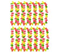 UV FLOOR - Collier De Fleurs Fluo Multicolore - Qualité Premium - Accessoire Fluorescent - Fête - Déguisement - Lot de 12