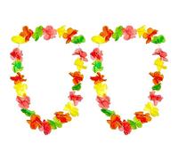UV Floor - Collier De Fleurs Fluo Multicolore - Qualité Premium - Accessoire Fluorescent - Fête - Déguisement - Lot de 24
