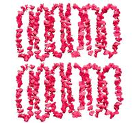 UV FLOOR - Collier De Fleurs Rose Fluo - Qualité Premium - Accessoire Fluorescent - Fête - Déguisement - Lot de 12