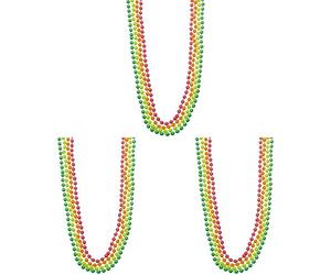 UV Floor - Lot De 12 Colliers De Perles Néon Fluo - Spéciale Lumière Noire Et Ultra Violet - Flashy - Accessoire Fluorescent