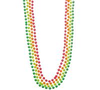 UV FLOOR - Lot De 4 Colliers De Perles Néon Fluo - Spéciale Lumière Noire Et Ultra Violet - Flashy - Accessoire Fluorescent