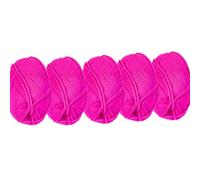 UV FLOOR - Lot De 5 Pelotes De Fils Rose Fluo - Spéciale Lumière Noire - Accessoire Fluorescent - String art