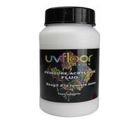 UV FLOOR - Peinture Acrylique Blanc Fluo - Spéciale Lumière Noire Et Ultra Violet - Flashy - Fluide Et Ultra Pigmentée - Fluorescent - 250ml