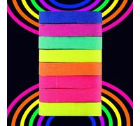 UV Fluorescent Néon Ruban pour Lumière Noire - 8 Gaffer Tape Réactif Blacklight, Glow in the Dark, Adhésif Fluo, 6 Couleurs, 25MM x 15M pour Halloween, Fête, Anniversaire, Bar, Soirée, Mur Artistique