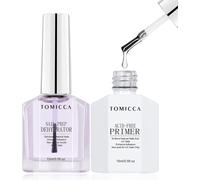 Uv Gel Nail Primer And Dehydrator Set, 2 X 15 Ml Acid-Free Quick Drying Semi-Permanent Acrylic Gel Nail Primer, Protect Natural Nails