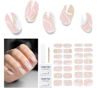 Uv Gel Nail Sticker ¿ 28pcs Nail Polish Sticker Uv Gel Nail Stickers Semi-Hardened Art Quality Salon Long Lasting For Women Girls Nail Designs