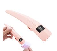 Uv Nail Lamp, Gel Polish Lights, Portable Handheld Dryer, Lcd Timer Display, QuickCure Function, Compact Travel Salon Practice Use, 15.5cm Pinky, White ABS