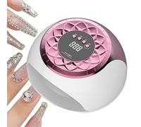 UV Nail Lamp, Professional Gel Light, Fast Curing LED Lamp, Adjustable Timer Setting, Portable Travel Size, Home Salon Manicure Pedicure, Pink, Gold, Smart Eye & Skin Protection