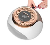 UV Nail Lamp, Professional Gel Light, Fast Curing LED Lamp, Adjustable Timer Setting, Portable Travel Size, Home Salon Manicure Pedicure, Pink, Gold, Smart Eye & Skin Protection