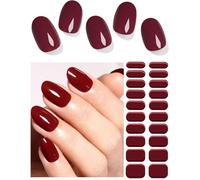Uv Nail Polish Burgundy Uv Gel Nail Stickers 20 X Self-Adhesive Nail Film Gel Nail Stickers, Stickers And Stencils For Nail Art