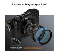 UV Protection Filter Compatible with Fujifilm X100/X100F/X100S/X100T/X100V/X100VI-Black