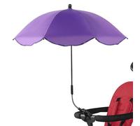 Uv Protection Stroller Umbrella, Adjustable Clamp-On Parasol for Toddler Chairs and Kids Strollers, Portable Sun Shade Cover for Outdoor Travel or Daily Use, 0.79-1.22 Inches