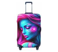 Uv Reaction Goddess Housse de protection élastique pour valise de voyage Motif imprimé anti-rayures, Noir , XL