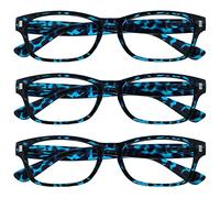 UV Reader Bleu Écaille Lunettes de Lecture Valeur Pack 3 Hommes/Femmes UVR3Pk010Bl +2,50