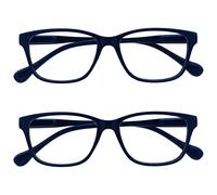 UV Reader Bleu Marine Léger Lunettes de Lecture Valeur Pack 2 Designer Style Hommes/Femmes Étui UVR2Pk027 +2,50