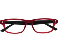 Uv Reader Caoutchouté Rouge Noir Lunettes De Lecture Hommes/Femmes Uvr033 +3,00