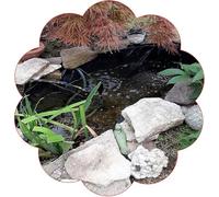 UV Resistant Preformed Pond Liner Easy Cutting, Pond Liner for Natural Looking Ponds, Waterfall, Koi Pondsand Water Garden (Black)(2x6m)