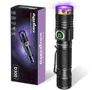 Uv Torch 395nm,Usb Rechargeable Led Black Ultraviolet Wood Lamps,Powerful Mini Detector For Stains,Dog Urine,Uv Epoxy Resin,Amber,Fluorescent,400nm