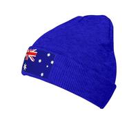 UVBDF Bonnet d'hiver en tricot avec drapeau australien pour homme et femme, chaud et tendance pour toutes les saisons, bleu, Taille unique