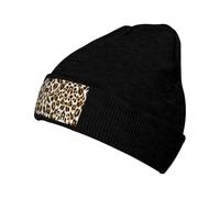UVBDF Bonnet léopard pour homme et femme, chapeau d'hiver en tricot, chaud et tendance pour toutes les saisons, Noir , Taille unique