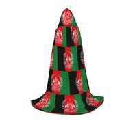 UVBDF Cape à capuche avec drapeau de l'Afghanistan pour adolescents - Costume gothique médiéval pour cosplay, théâtre de scène