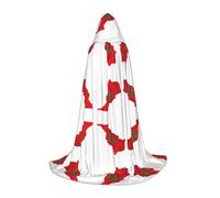 UVBDF Cape à capuche avec drapeau du Maroc et carte de la Renaissance pour adolescents - Costume gothique médiéval pour cosplay, théâtre de scène