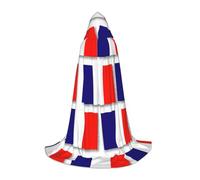 UVBDF Cape à capuche avec drapeau français de la Renaissance pour adolescents - Costume gothique médiéval pour cosplay, théâtre de scène