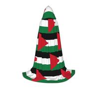 UVBDF Cape à capuche avec drapeau palestinien 1 pour adolescents - Costume gothique médiéval pour cosplay, théâtre de scène
