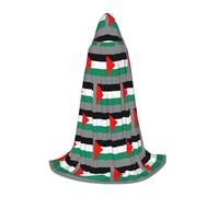 UVBDF Cape à capuche avec drapeau palestinien de la Renaissance pour adolescents - Costume gothique médiéval pour cosplay, théâtre de scène