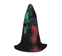 UVBDF Cape à capuche pour adolescents - Motif carte de l'Italie - Style gothique et médiéval - Pour cosplay, théâtre de scène