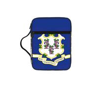 UVBDF Connecticut State Flag Sac de protection élégant imprimé Bible résistant à l'usure pour voyage église et iblique
