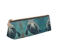 UVBDF Crazy Save Manatee Trousse à crayons pour enfants avec fermeture éclair, petite pochette simple pour stylos, trousse de maquillage, blanc, Taille unique, Organiseur de sac