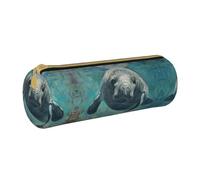 UVBDF Crazy Save Manatee Trousse à crayons pour garçons et filles, blanc, Taille unique, Organiseur de sac