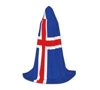 UVBDF Drapeau de l'Islande - Cape à capuche pour adolescents - Costume gothique médiéval pour cosplay, théâtre de scène