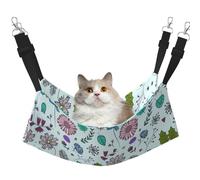 UVBDF Hamac pour chat avec fleurs colorées pour suspendre un animal de compagnie, lit réglable, chiot, lapins, petits animaux