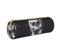 UVBDF Horreur Ghost Skull School Papeterie Pochette, Porte-stylo mignon pour garçons filles, Cadeau de trousse à crayons senior pour enfants, blanc, taille unique, organisateur de sac, Blanc, En