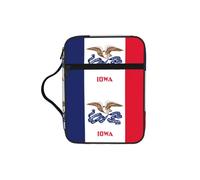 UVBDF Iowa State Flag Sac de protection élégant imprimé Bible résistant à l'usure pour voyage église et iblique