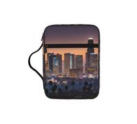 UVBDF Los Angeles Skyline Sac de protection élégant imprimé Bible résistant à l'usure pour voyage église et iblique