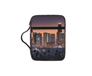 UVBDF Los Angeles Skyline Sac de protection élégant imprimé Bible résistant à l'usure pour voyage église et iblique