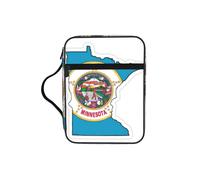 UVBDF Minnesota State Flag Map Sac de protection élégant imprimé Bible résistant à l'usure pour voyage église et iblique