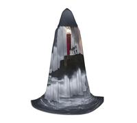 UVBDF Phare en tempête Renaissance Fair Outfit Cape à capuche pour adolescents Gothique Médiéval Cosplay Costume de théâtre