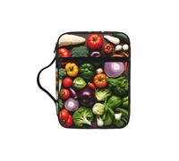 UVBDF Présentation de Légumes Élégant Imprimé Bible Protection Sac Résistant à L'usure Étui pour Voyage Église et iblique