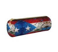 UVBDF Puerto Rico Trousse à crayons avec drapeau de Porto Rico, joli porte-crayons pour garçons et filles, trousse à stylos senior, cadeau pour enfants, blanc, Taille unique, Organiseur de sac