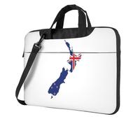 UVBDF Sac à bandoulière minimaliste pour ordinateur portable avec drapeau de la Nouvelle-Zélande - Simple et léger - Pour homme - Cadeau d'anniversaire, Noir , 13 inch